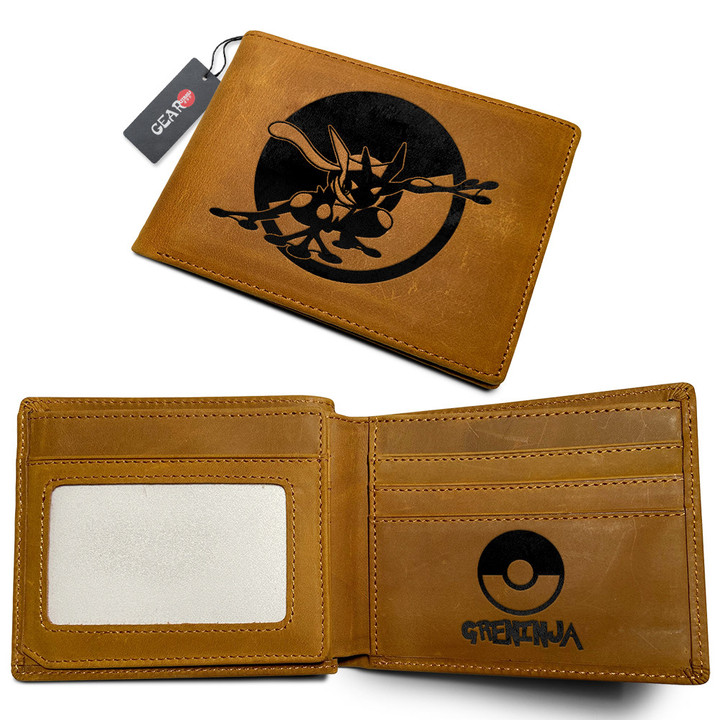 Greninja Anime Leather Wallet Personalized- Gear Otaku