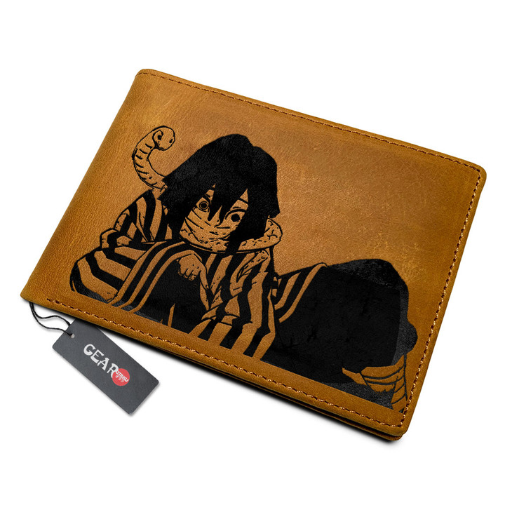 Obanai Iguro Anime Leather Wallet Personalized- Gear Otaku