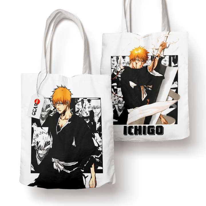 Ichigo Kurosaki Tote Bag Anime Personalized Canvas Bags- Gear Otaku