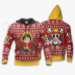 Luffy Ugly Christmas Sweater One Piece Anime Xmas Shirt VA10 - 3 - GearAnime