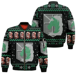 Attack On Titan Ugly Christmas Sweater Military Badged Police Xmas Gift Custom Clothes - 3 - GearAnime