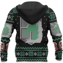 Attack On Titan Ugly Christmas Sweater Military Badged Police Xmas Gift Custom Clothes - 5 - GearAnime
