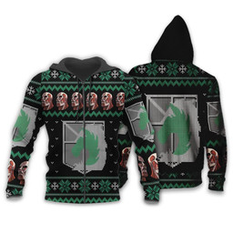 Attack On Titan Ugly Christmas Sweater Military Badged Police Xmas Gift Custom Clothes - 2 - GearAnime