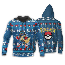 Pokemon Ugly Christmas Sweater Custom Lucario Xmas Gift Clothes - 3 - GearAnime