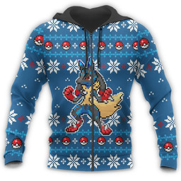 Pokemon Ugly Christmas Sweater Custom Lucario Xmas Gift Clothes - 7 - GearAnime