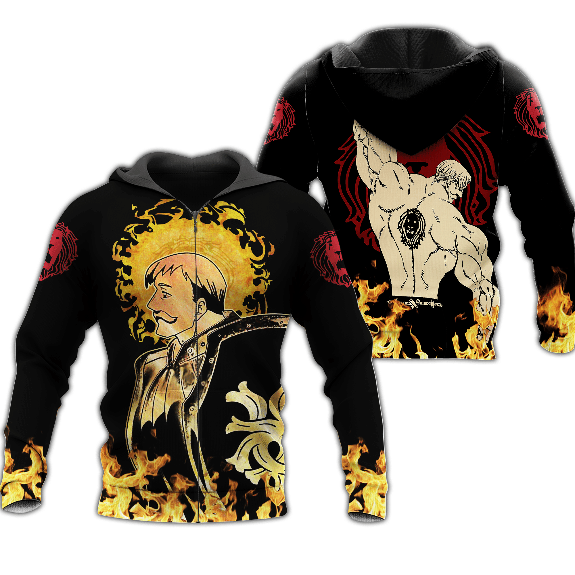 Escanor Zip Hoodie Seven Deadly Sins Anime Costume Shirt - 1 - GearAnime