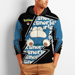 Snorlax Zip Hoodie Costume Pokemon Shirt Fan Gift Idea VA06 - 2 - GearAnime