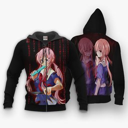 Yuno Gasai Hoodie Future Diary Mirai Nikki Anime Jacket Shirts GearAnime