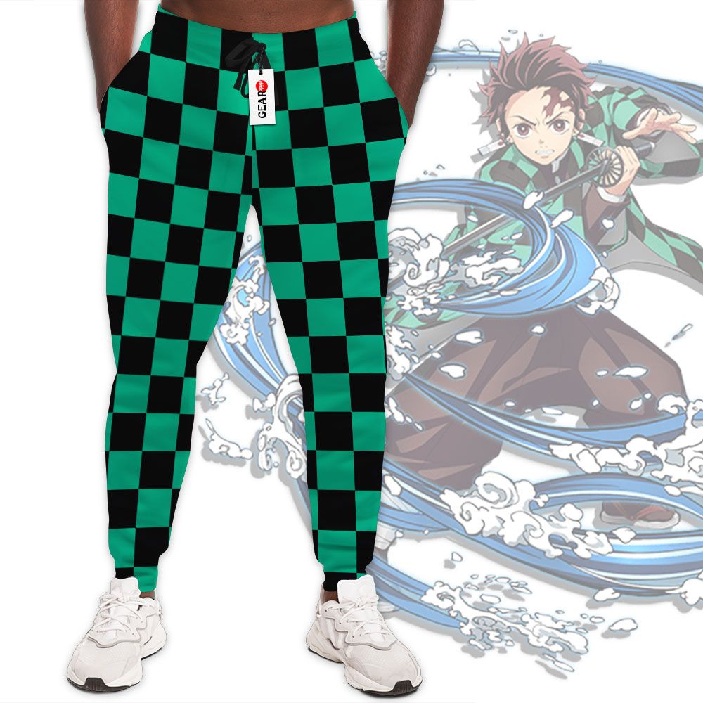 Demon Slayer Tanjiro Cargo Jogger Hose – Baumwoll-Mix, Bequem & Lässig – Mit Taschen Für Anime-Fans