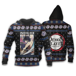 Inosuke Ugly Christmas Sweater Demon Slayer Anime Xmas Gift Custom Clothes - 3 - GearAnime
