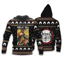 Zenitsu Agatsuma Ugly Christmas Sweater Demon Slayer Anime Custom Xmas Clothes - 2 - GearAnime