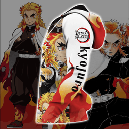 Rengoku Zip Hoodie Demon Slayers Shirt Costume Anime Fan Gift Idea VA06 - 3 - GearAnime