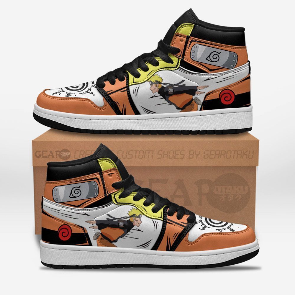 Uzumaki Naruto Running Style J1 Shoes Naruto Custom Anime ShoesGear Anime