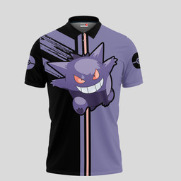 Gengar Polo Shirts Custom Pokemon Anime Merch Clothes Gift Ideas for Otaku TT28042260103-2-Gear-Otaku