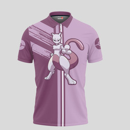 Mewtwo Polo Shirts Custom Pokemon Anime Merch Clothes Gift Ideas for Otaku TT28042260115-2-Gear-Otaku