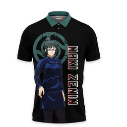 Maki Zenin Polo Shirts Jujutsu Kaisen Custom Anime Merch Clothes Otaku Gift Ideas VA110522408-2-Gear-Otaku