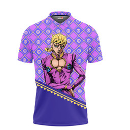 Giorno Giovanna Polo Shirts JJBA Custom Anime Merch Clothes Otaku Gift Ideas TT29042210105-2-Gear-Otaku