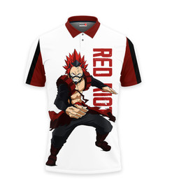 Red Riot Polo Shirts My Hero Academia Custom Anime Merch Clothes VA010722106-2-Gear-Otaku