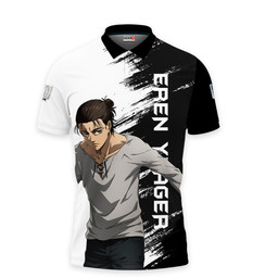 Eren Yeager Polo Shirts Attack On Titan Custom Anime Merch Clothes VA190722102-2-Gear-Otaku
