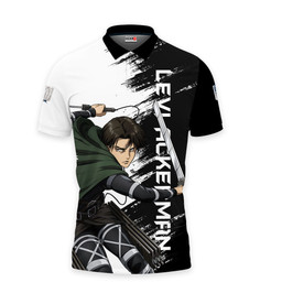 Levi Ackerman Polo Shirts Attack On Titan Custom Anime Merch Clothes VA190722101-2-Gear-Otaku