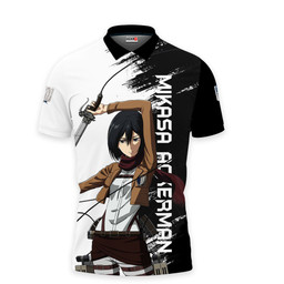 Mikasa Ackerman Polo Shirts Attack On Titan Custom Anime Merch Clothes VA190722103-2-Gear-Otaku