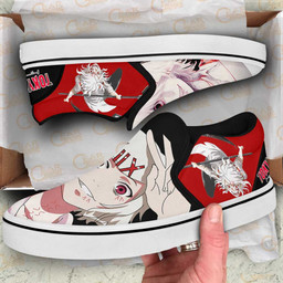 Juuzou Suzuya Slip On Sneakers Custom Anime Tokyo Ghoul Shoes - 2 - GearAnime