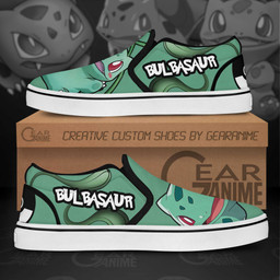 Bulbasaur Slip On Sneakers Pokemon Custom Anime Shoes - 2 - GearAnime