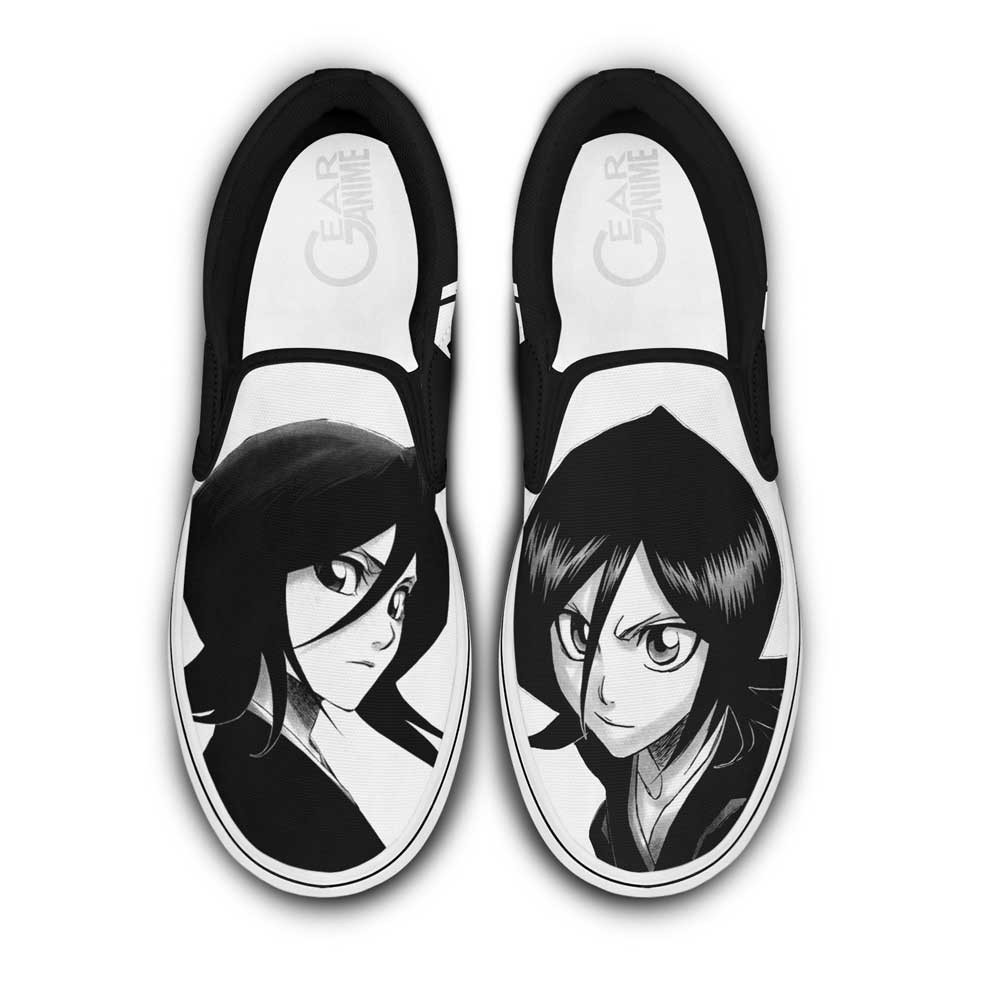 Rukia Kuchiki Slip On Sneakers Custom Anime Bleach Shoes - 1 - Gearotaku