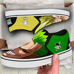 Sanji and Zoro Slip On Sneakers Custom Anime One Piece Shoes - 2 - GearAnime