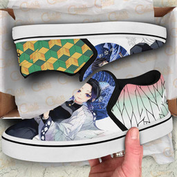 Giyuu and Shinobu Slip On Sneakers Custom Anime Demon Slayer Shoes - 2 - GearAnime