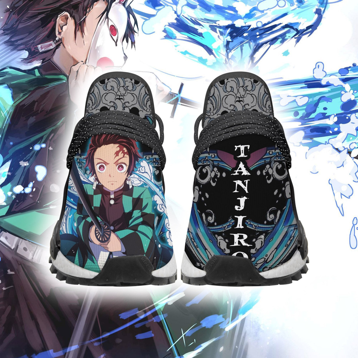 Tanjiro NMD Shoes Water Breathing Demon Slayer Custom Anime Sneakers - 1 - Gearotaku