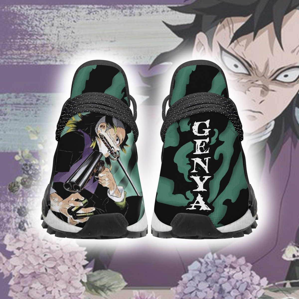 Demon Slayer Shoes Genya Shinazugawa Anime Sneakers - 2 - GearAnime