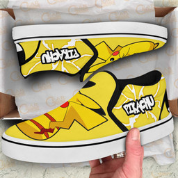 Pikachu Slip On Sneakers Pokemon Custom Anime Shoes - 3 - GearAnime