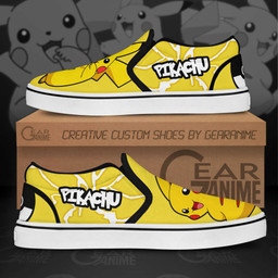 Pikachu Slip On Sneakers Pokemon Custom Anime Shoes - 2 - GearAnime