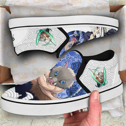 Inosuke Slip On Sneakers Custom Anime Demon Slayer Shoes - 2 - GearAnime