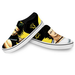Yami Sukehiro Slip On Sneakers Custom Anime Black Clover Shoes - 4 - GearAnime