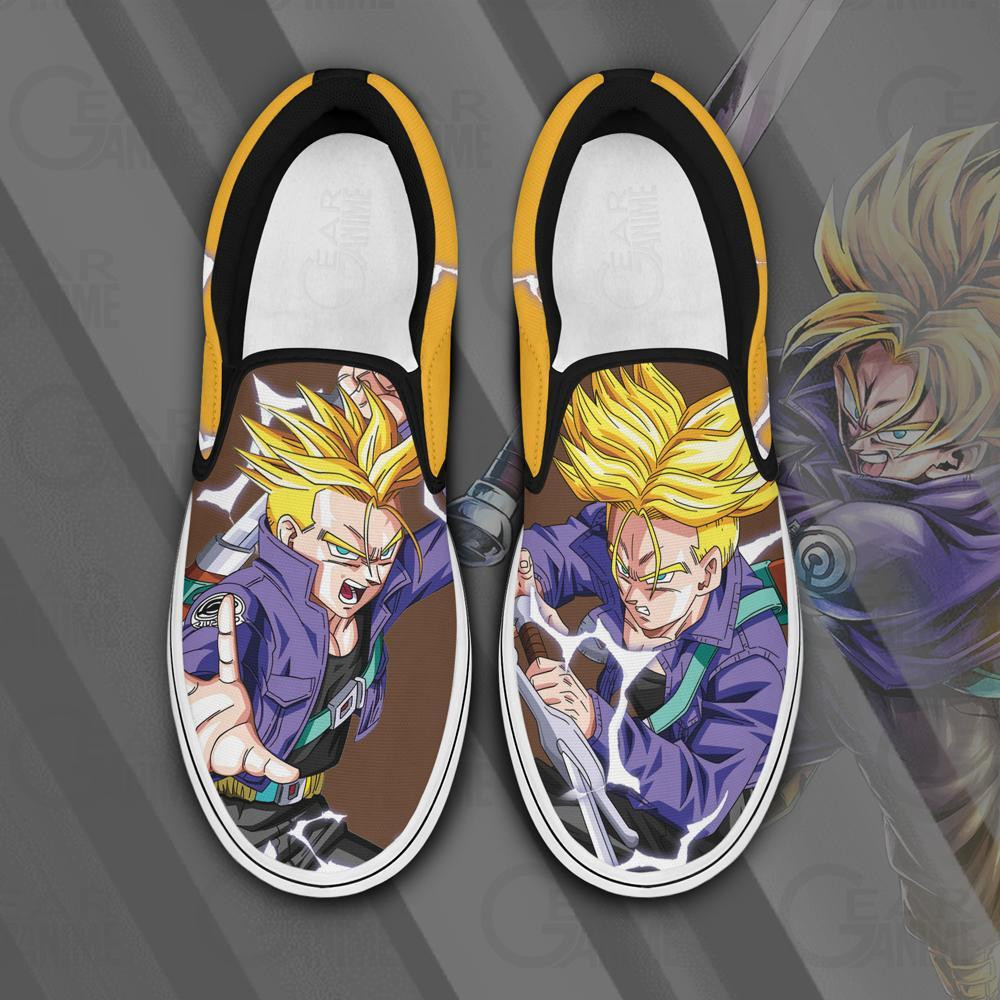 Future Trunks Slip On Sneakers Dragon Ball Custom Anime Shoes PN11 - 1 - Gearotaku