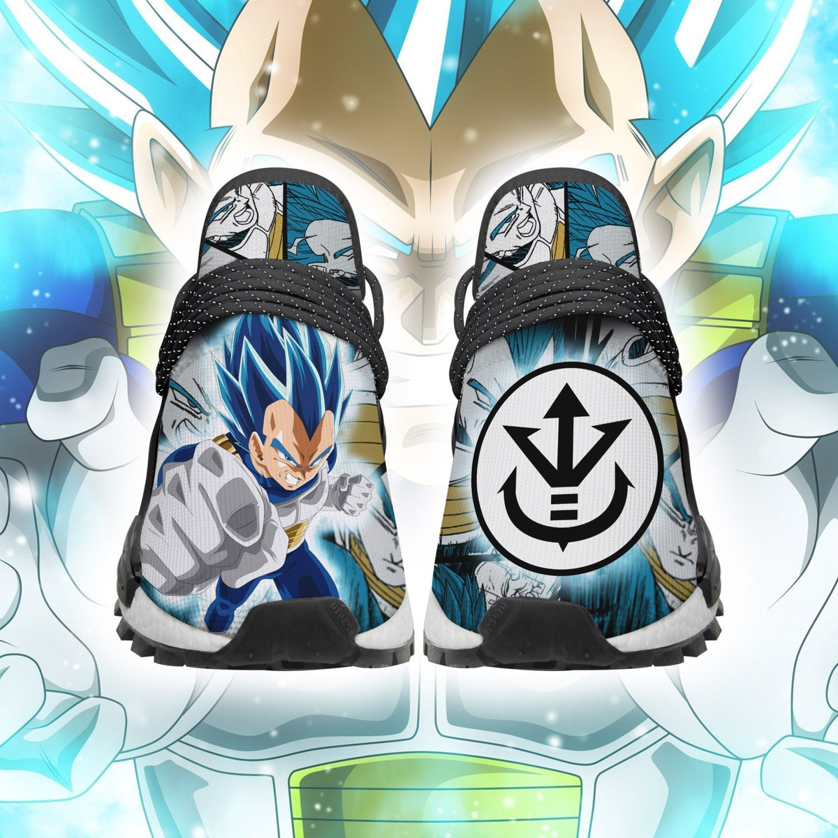 Vegeta Custom Shoes Super Saiyan Blue Dragon Ball Anime Sneakers - 1 - Gearotaku