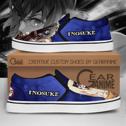 Inosuke Slip On Sneakers Custom Demon Slayer Anime Shoes - 2 - GearAnime