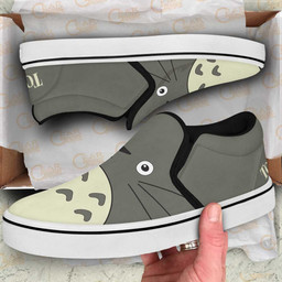Totoro Slip On Sneakers Custom Anime My Neighbor Is Totoro Shoes - 2 - GearAnime