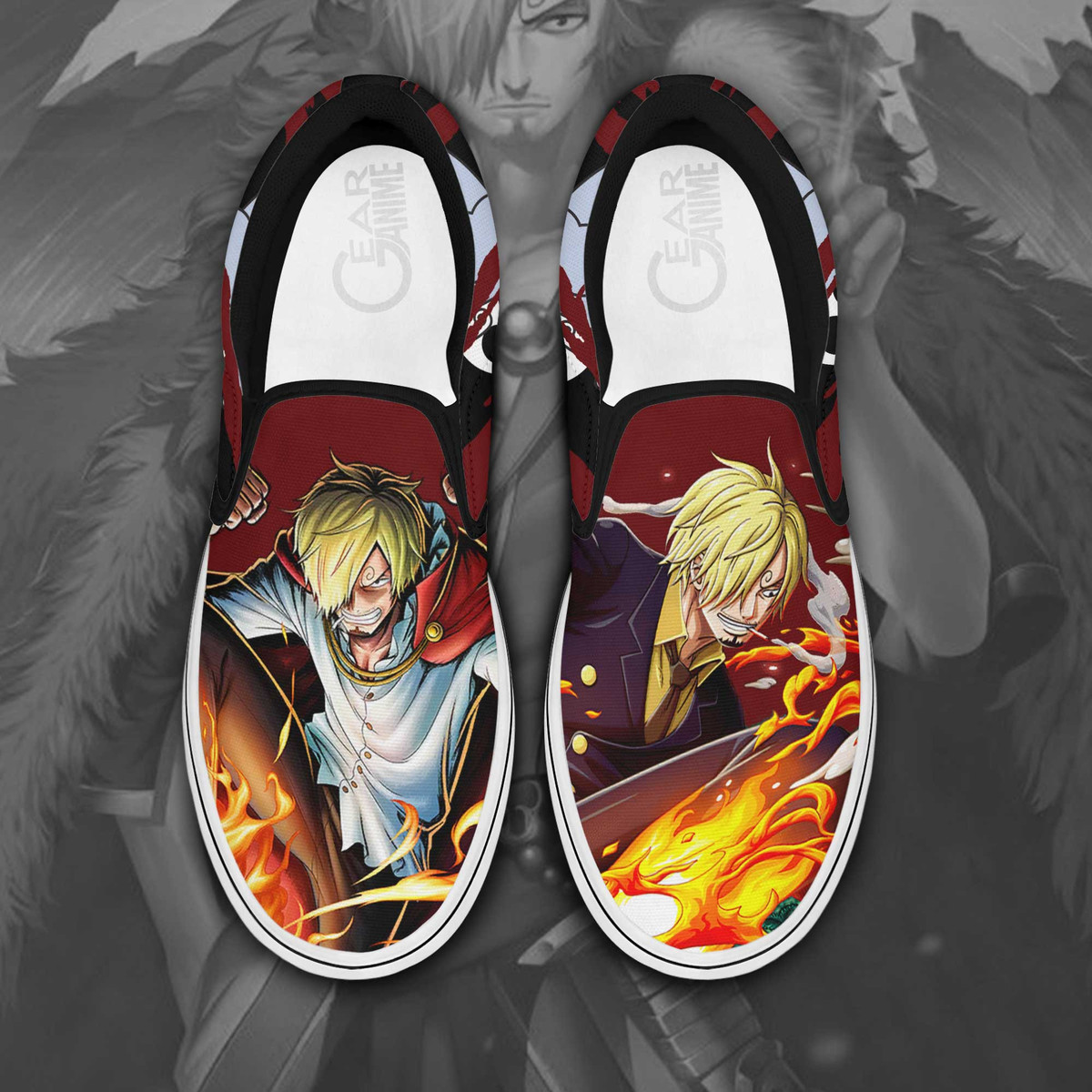 Vinsmoke Sanji Slip On Sneakers One Piece Custom Anime Shoes - 1 - Gearotaku