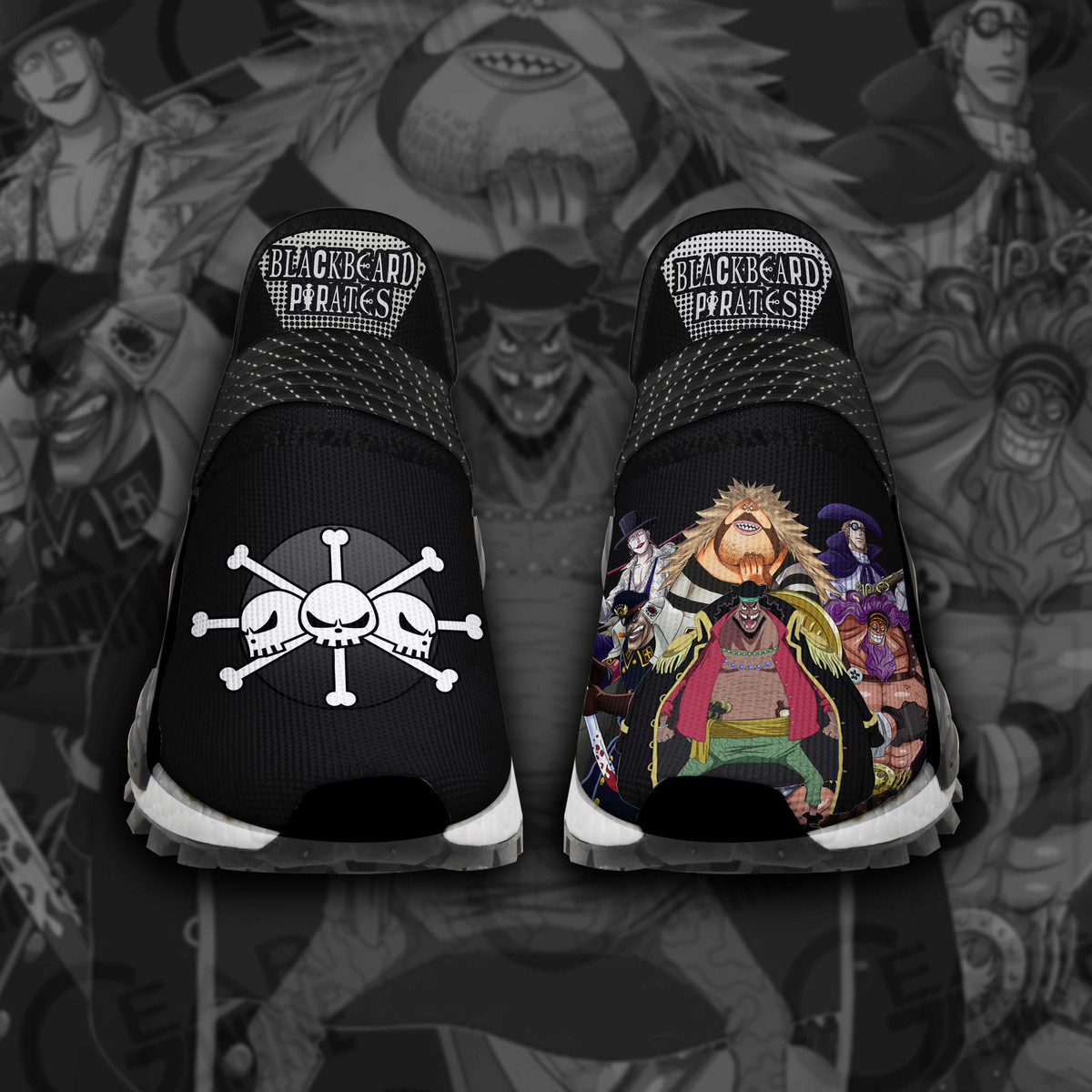 Blackbeard Pirates Shoes One Piece Custom Anime Shoes TT12 - 1 - Gearotaku