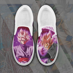 Goku Black Rose Slip On Sneakers Canvas Dragon Ball Custom Anime Shoes - 1 - Gearotaku