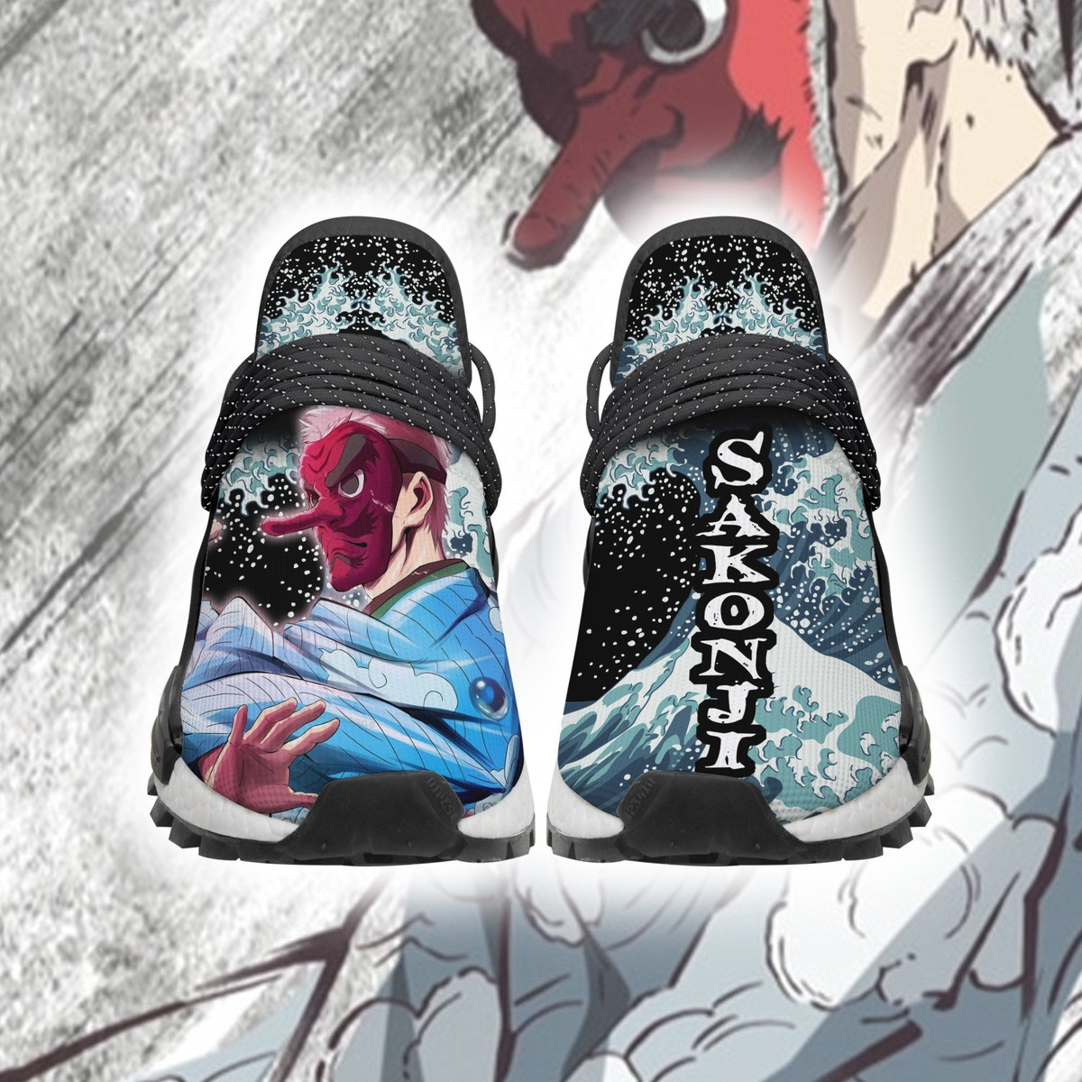 Demon Slayer Shoes Sakonji Shoes Skill Anime Sneakers - 2 - GearAnime