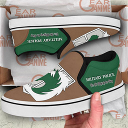 AOT Military Police Slip On Sneakers Custom Symbol Anime Attack On Titan Shoes - 3 - GearAnime