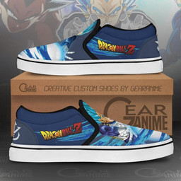 Vegeta Blue Slip On Sneakers Canvas Dragon Ball Custom Anime Shoes - 2 - GearAnime