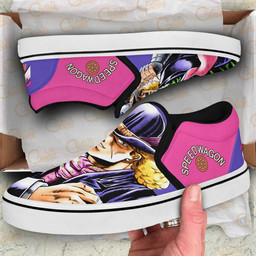 Robert Speedwagon Slip On Sneakers Custom Anime JoJo's Bizarre Adventure Shoes - 2 - GearAnime