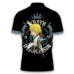 Meliodas Polo Shirts Seven Deadly Sins Custom Anime Merch Clothes TT28062290102-3-Gear-Otaku