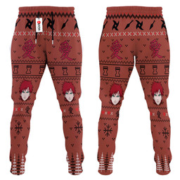 Gaara Joggers Custom Anime Ugly Christmas Sweatpants Gear Otaku