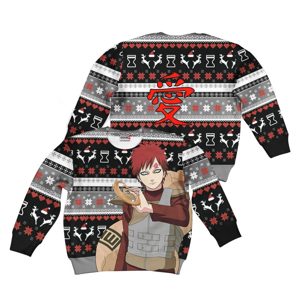 Gaara Kids Ugly Christmas Sweater Custom Anime Xmas Merch Gear Otaku